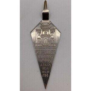 Vintage Portsmouth Naval Lodge No 100 AE&AM Masonic Metal Trowel Letter Opener